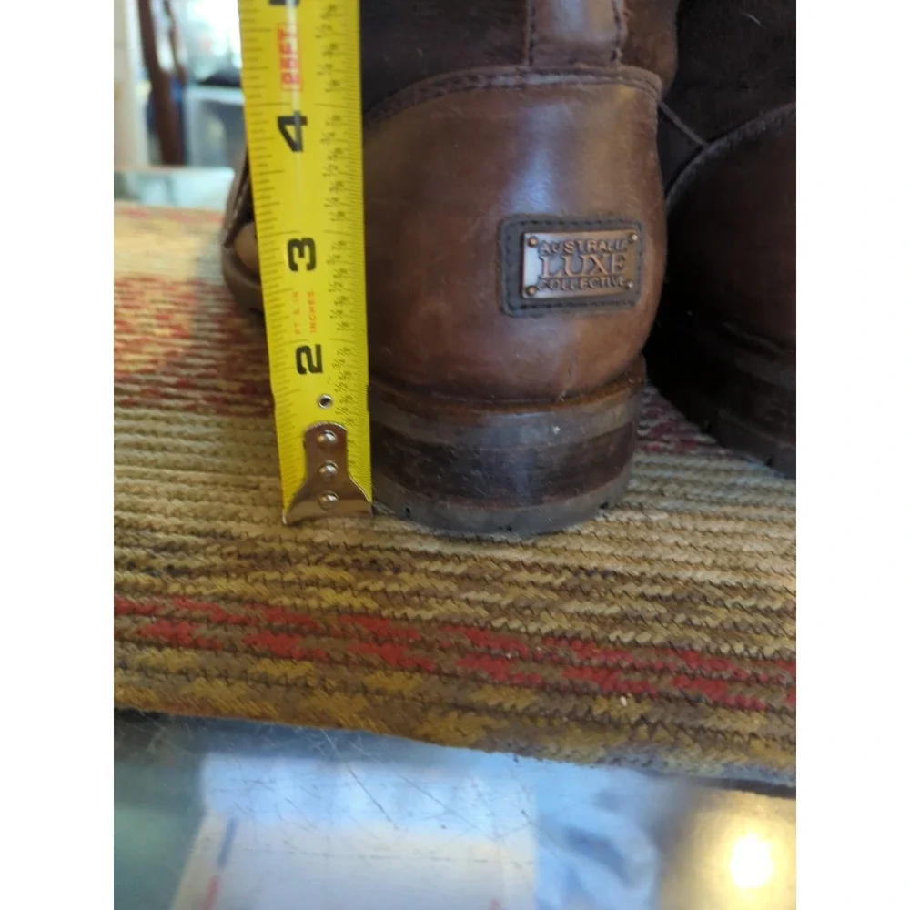 Australia Luxe Easy Rider Boots 11‎ M Brown Genuine Sheepskin Shearling EasyMoc